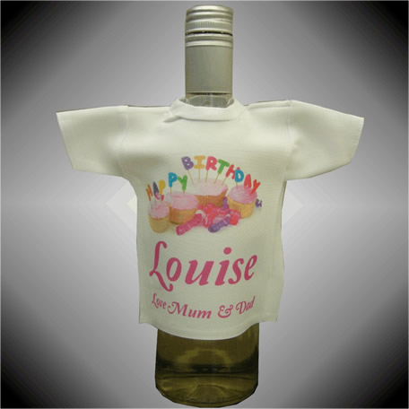 Mini T-Shirt Birthday Wine Bottle